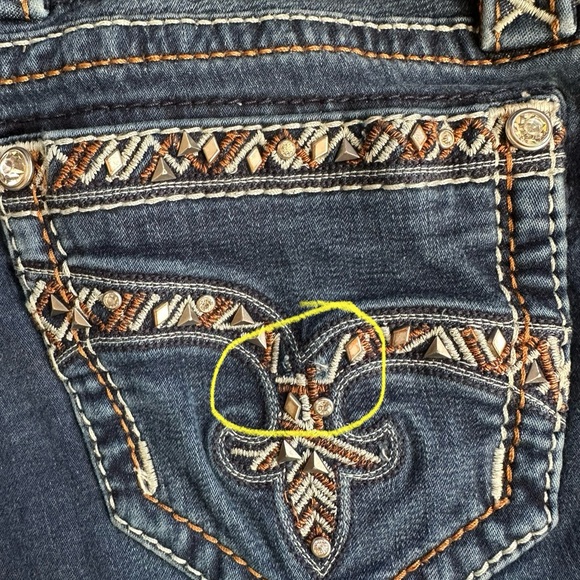 Rock Revival Blue Straight Leg Women's Jazlyn Jeans Mid Rise Sz 25 - Picture 14 of 14